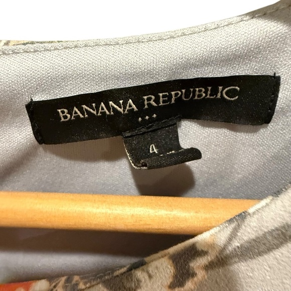 Banana Republic Womens Dress Size 4 Floral Keyhole Neck Career Sheath Work Wear - Picture 11 of 13